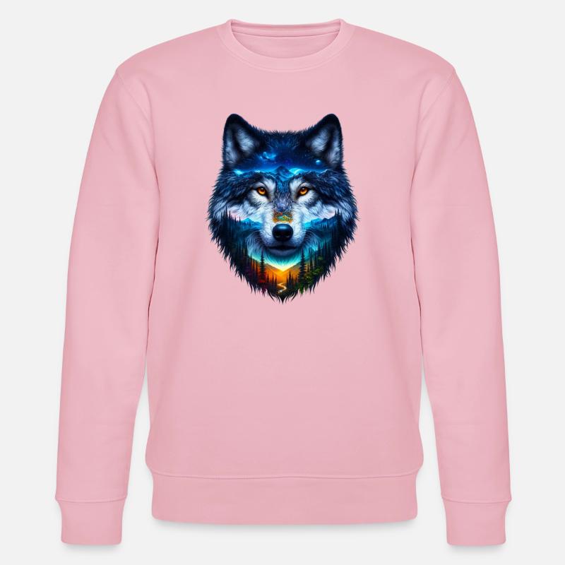 Wolf - Stanley/Stella Unisex Bio-Sweatshirt CHANGER  - Hellrosa