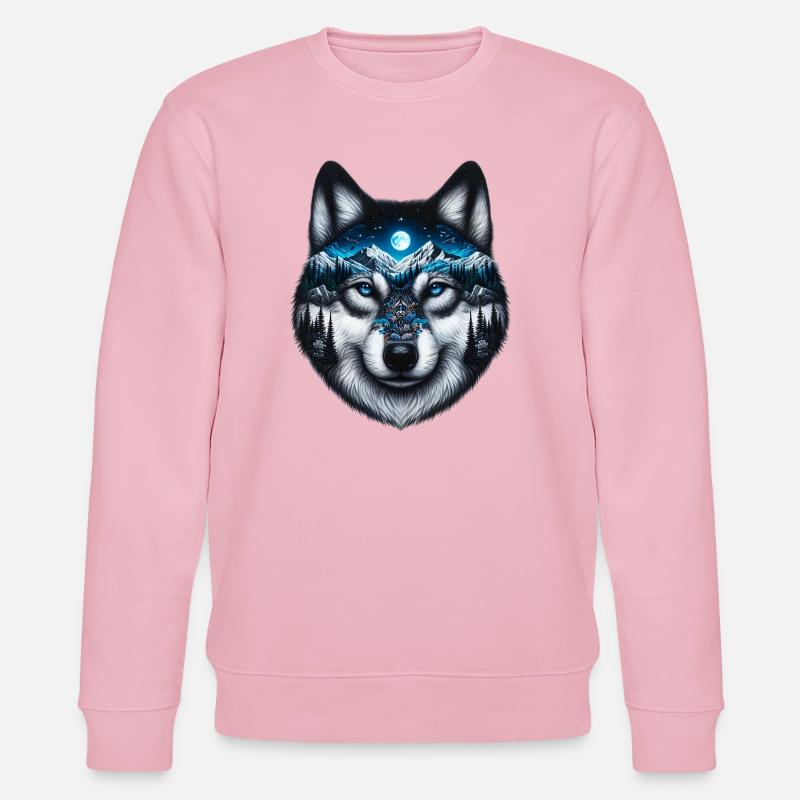 Wolf - Stanley/Stella Unisex Bio-Sweatshirt CHANGER  - Hellrosa