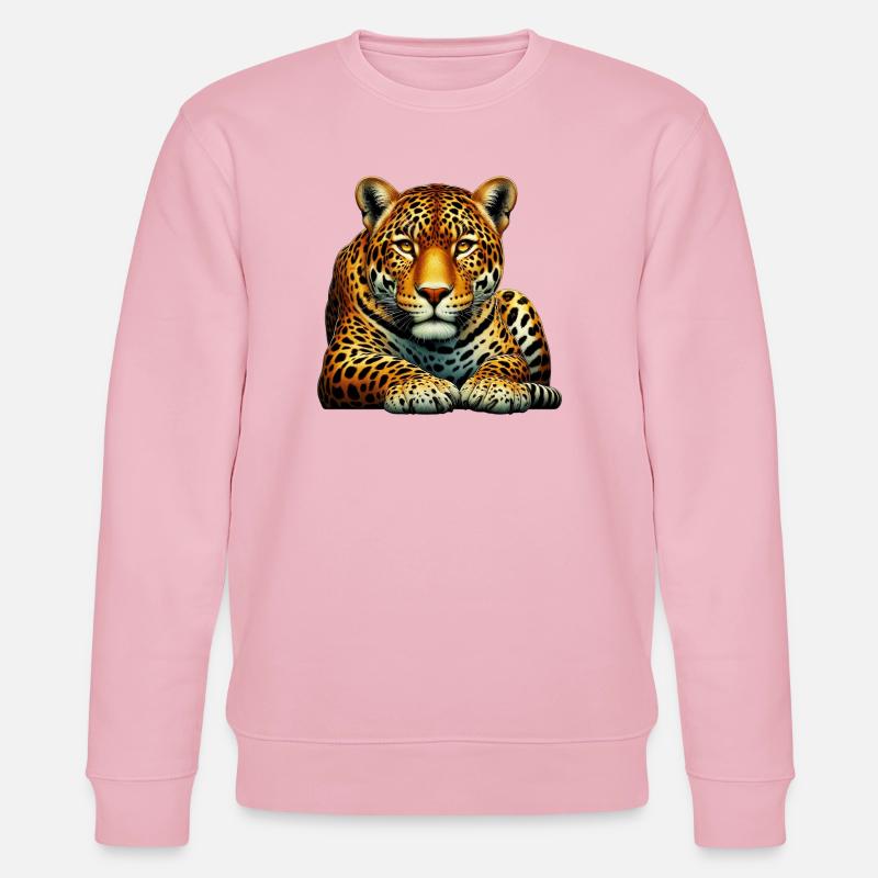 Leopard - Stanley/Stella Unisex Bio-Sweatshirt CHANGER  - Hellrosa