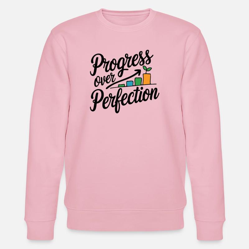 Wachstumsdiagramm "Fortschritt über Perfektion" - Stanley/Stella Unisex Bio-Sweatshirt CHANGER  - Hellrosa