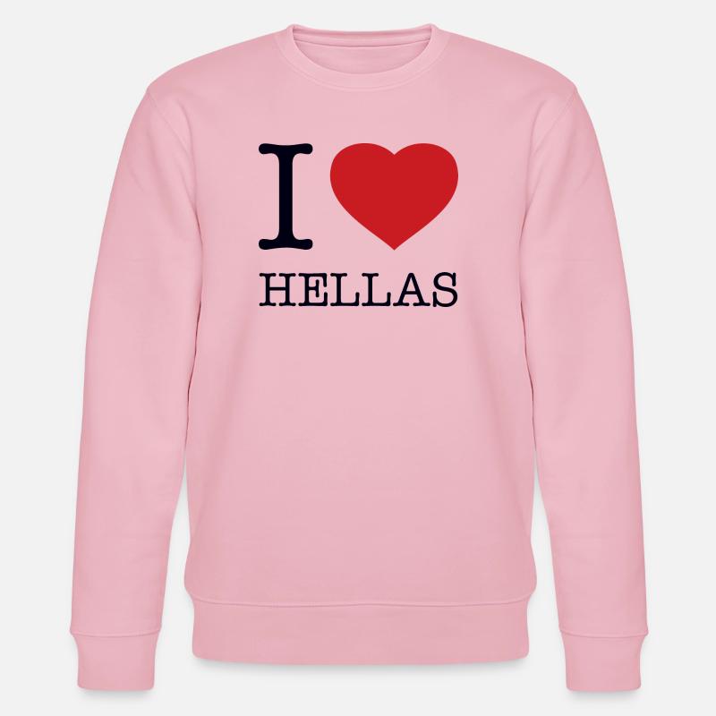 I LOVE HELLAS - Stanley/Stella Unisex Bio-Sweatshirt CHANGER  - Hellrosa