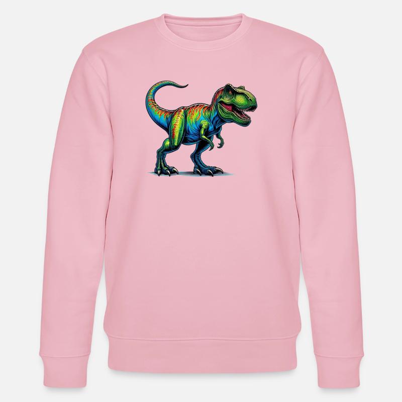 Dinosaur - Stanley/Stella CHANGER Unisex Organic Sweatshirt - cotton pink