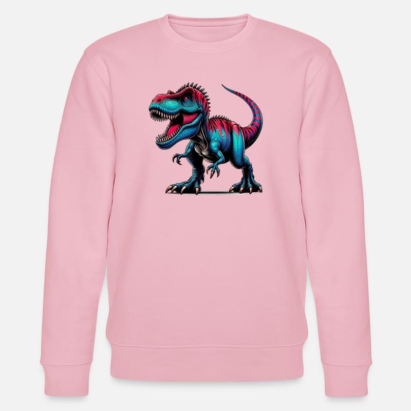Dinosaurier - Stanley/Stella Unisex Bio-Sweatshirt CHANGER  - Hellrosa