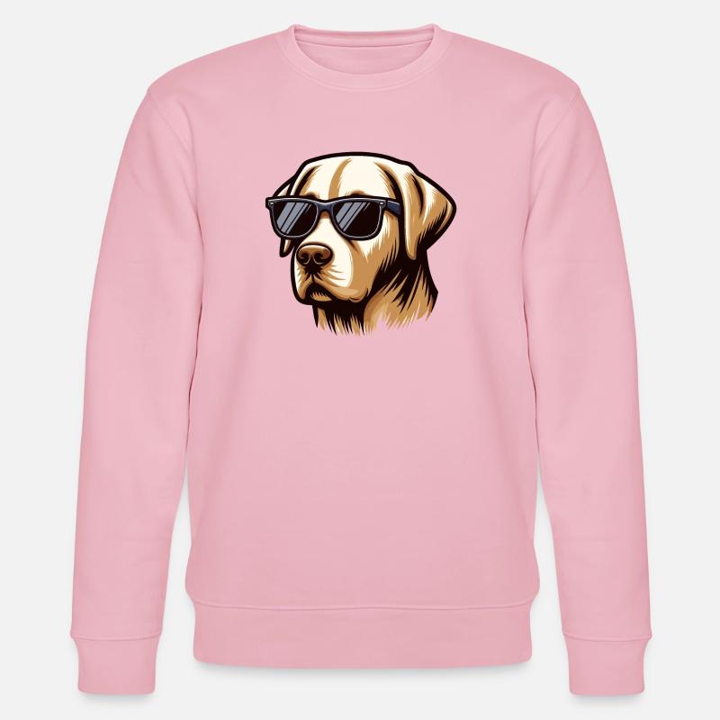 Cooler Labrador Hundekopf - Stanley/Stella Unisex Bio-Sweatshirt CHANGER  - Hellrosa