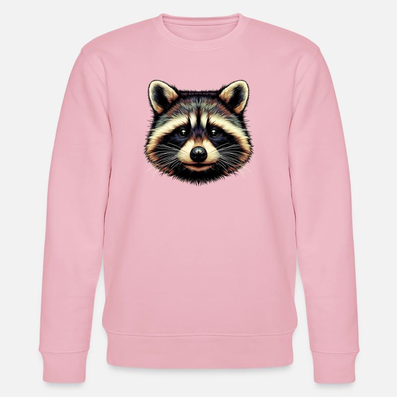 Waschbär - Stanley/Stella Unisex Bio-Sweatshirt CHANGER  - Hellrosa