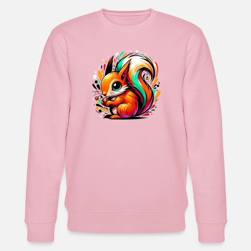 Eichhörnchen - Stanley/Stella Unisex Bio-Sweatshirt CHANGER  - Hellrosa