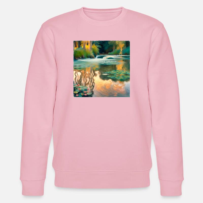 Impressionismus Fluss - Stanley/Stella Unisex Bio-Sweatshirt CHANGER  - Hellrosa