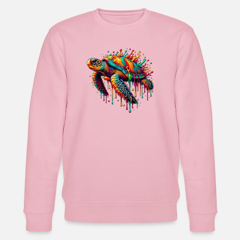 Schildkröte - Stanley/Stella Unisex Bio-Sweatshirt CHANGER - Hellrosa