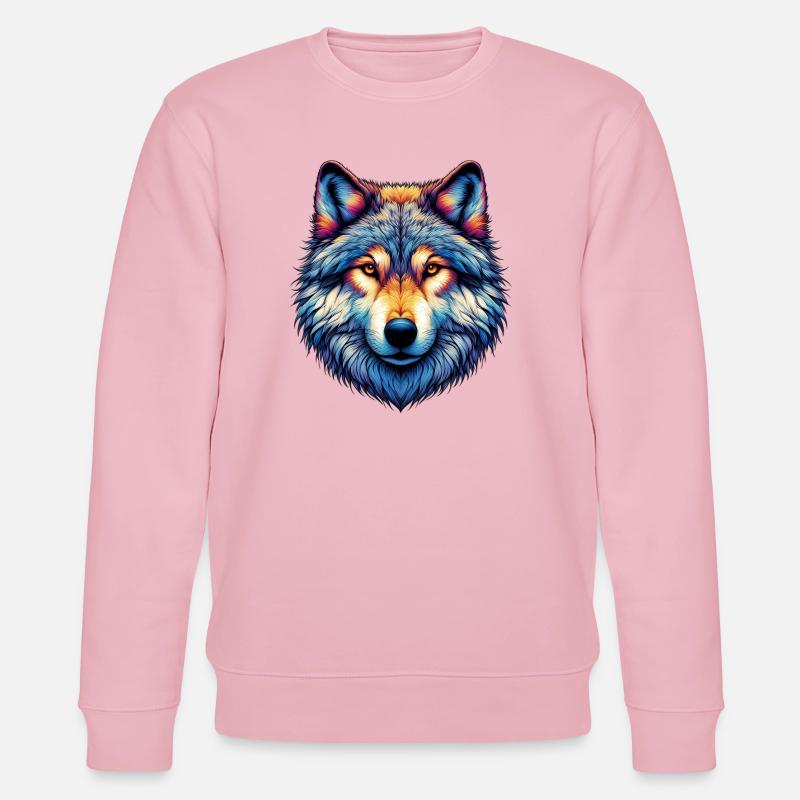 Wolf - Stanley/Stella Unisex Bio-Sweatshirt CHANGER  - Hellrosa