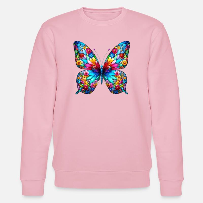 Papillon - Sweat bio CHANGER Stanley/Stella Unisexe - rose pâle