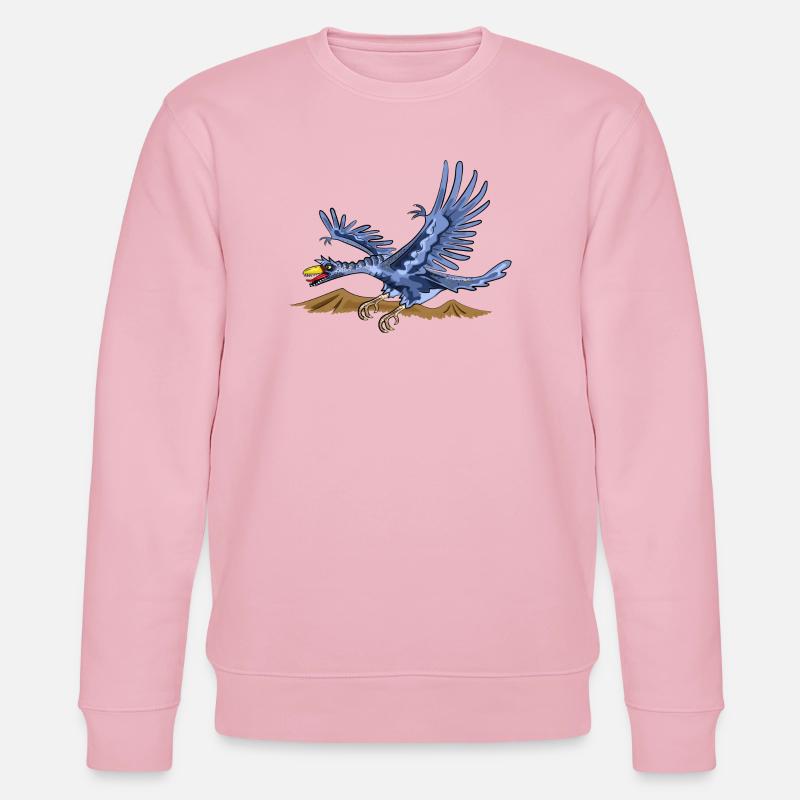 Dinosaurier Dino - Stanley/Stella Unisex Bio-Sweatshirt CHANGER  - Hellrosa