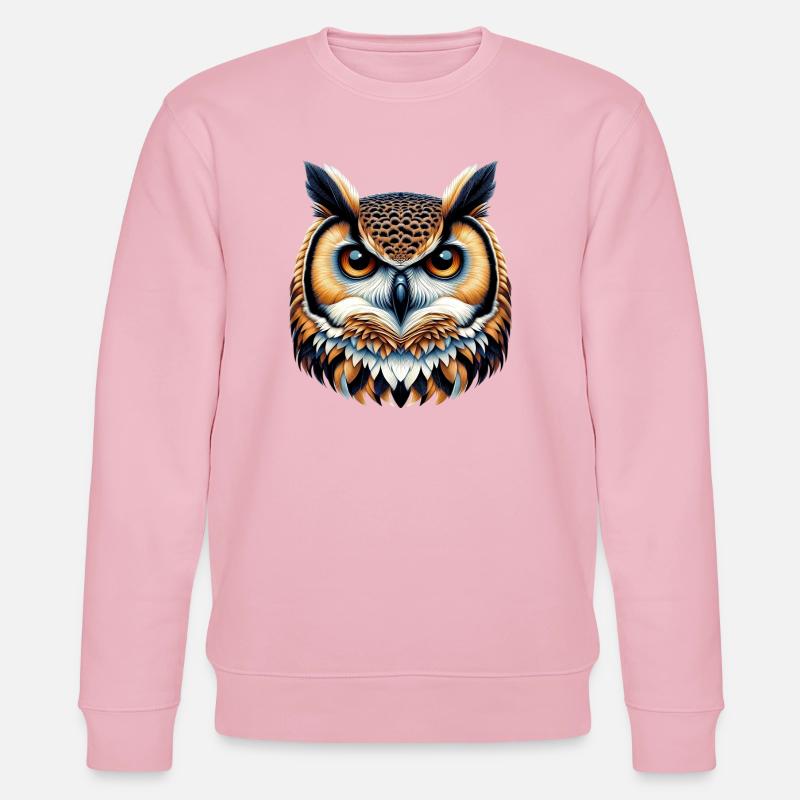 Eule - Stanley/Stella Unisex Bio-Sweatshirt CHANGER  - Hellrosa