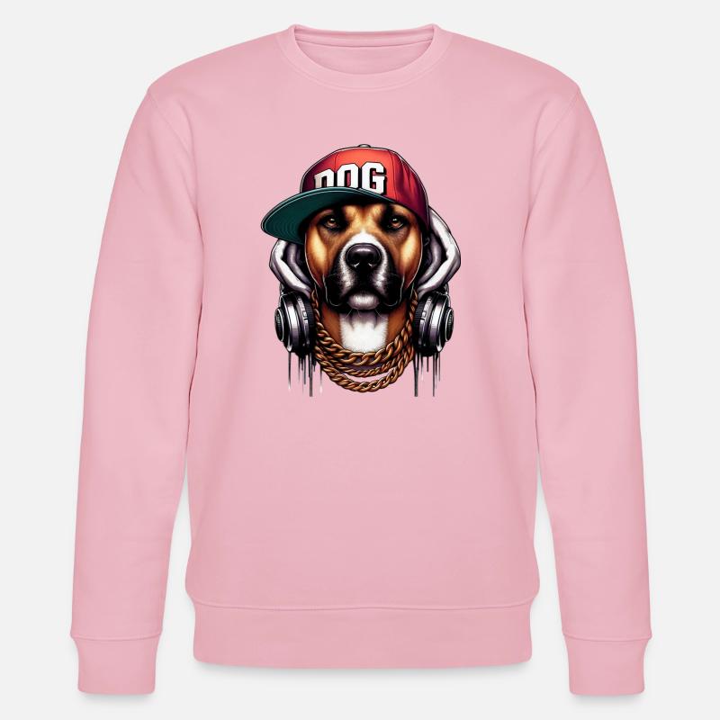 Hund - Stanley/Stella Unisex Bio-Sweatshirt CHANGER  - Hellrosa