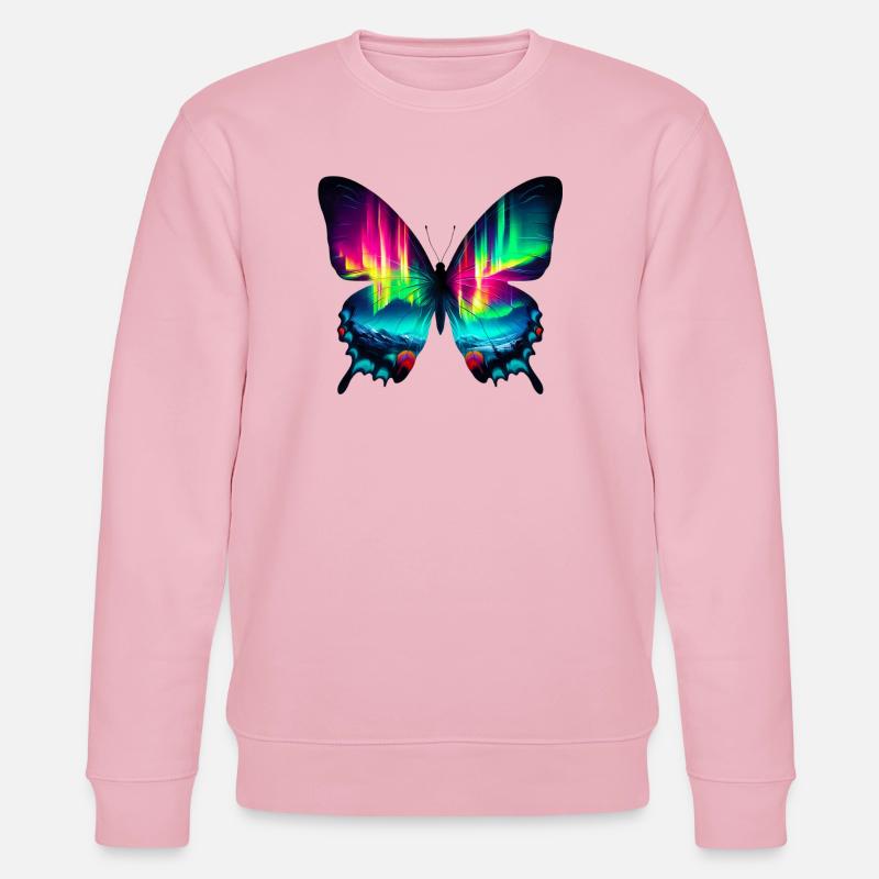 Schmetterling - Stanley/Stella Unisex Bio-Sweatshirt CHANGER  - Hellrosa