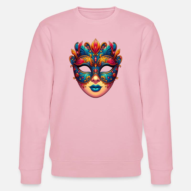 Masque du Carnaval de Venise - Sweat bio CHANGER Stanley/Stella Unisexe - rose pâle