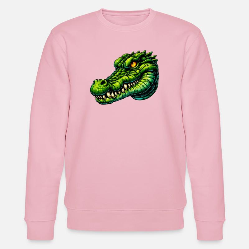 Alligator-Krokodil - Stanley/Stella Unisex Bio-Sweatshirt CHANGER  - Hellrosa