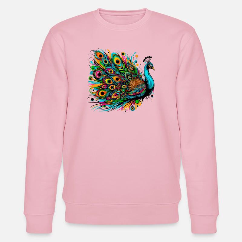 Pfau - Stanley/Stella Unisex Bio-Sweatshirt CHANGER  - Hellrosa