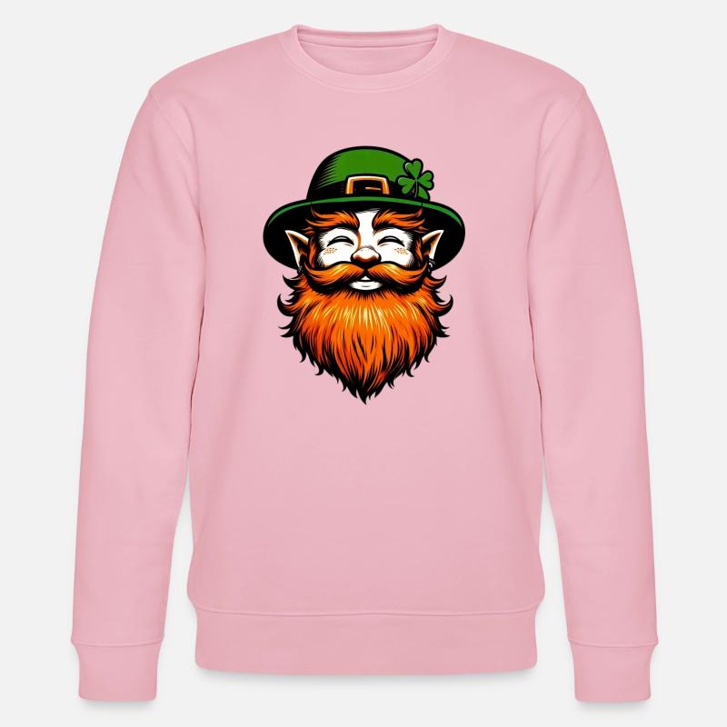 Irischer Kobold Irland - Stanley/Stella Unisex Bio-Sweatshirt CHANGER  - Hellrosa