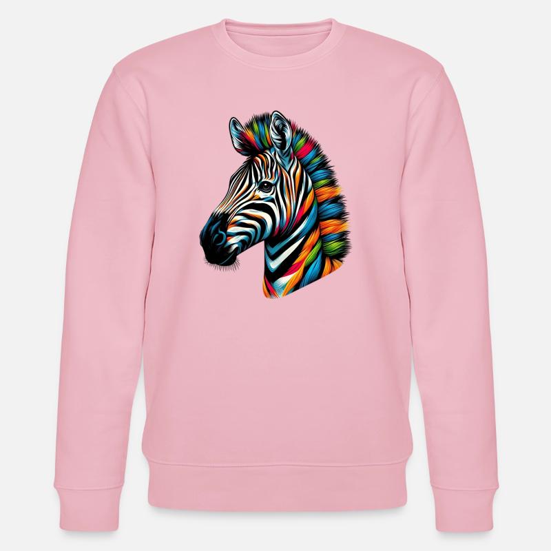 Zebra - Stanley/Stella Unisex Bio-Sweatshirt CHANGER  - Hellrosa