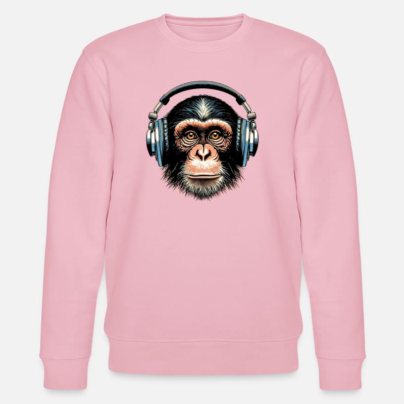 Affe - Stanley/Stella Unisex Bio-Sweatshirt CHANGER  - Hellrosa