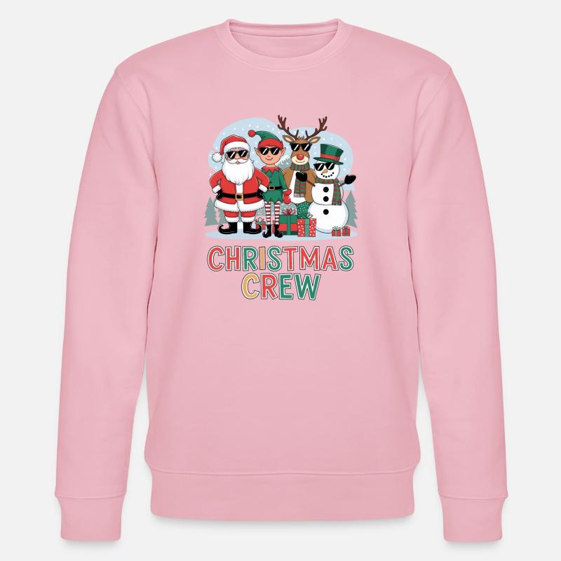 Weihnachts Crew Illustration - Stanley/Stella Unisex Bio-Sweatshirt CHANGER - Hellrosa