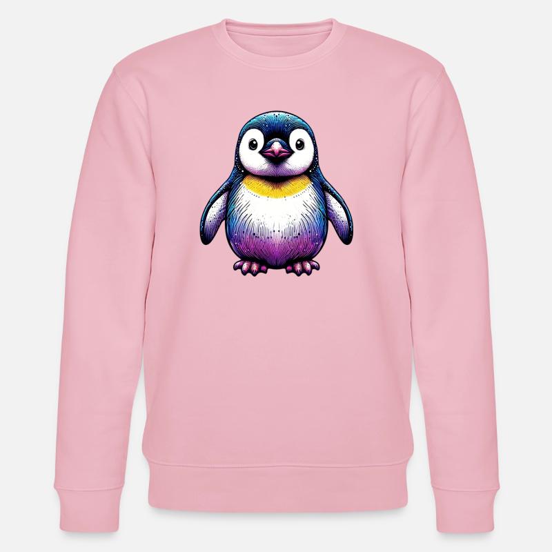 Pinguin - Stanley/Stella Unisex Bio-Sweatshirt CHANGER  - Hellrosa