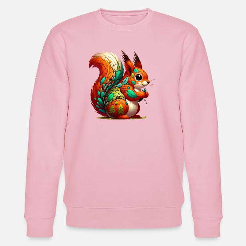 Eichhörnchen - Stanley/Stella Unisex Bio-Sweatshirt CHANGER  - Hellrosa