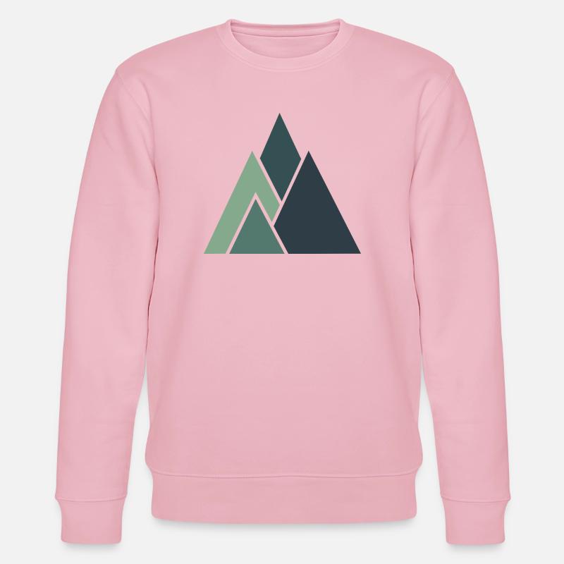 Minimalistisches Bergpanorama - Stanley/Stella Unisex Bio-Sweatshirt CHANGER  - Hellrosa
