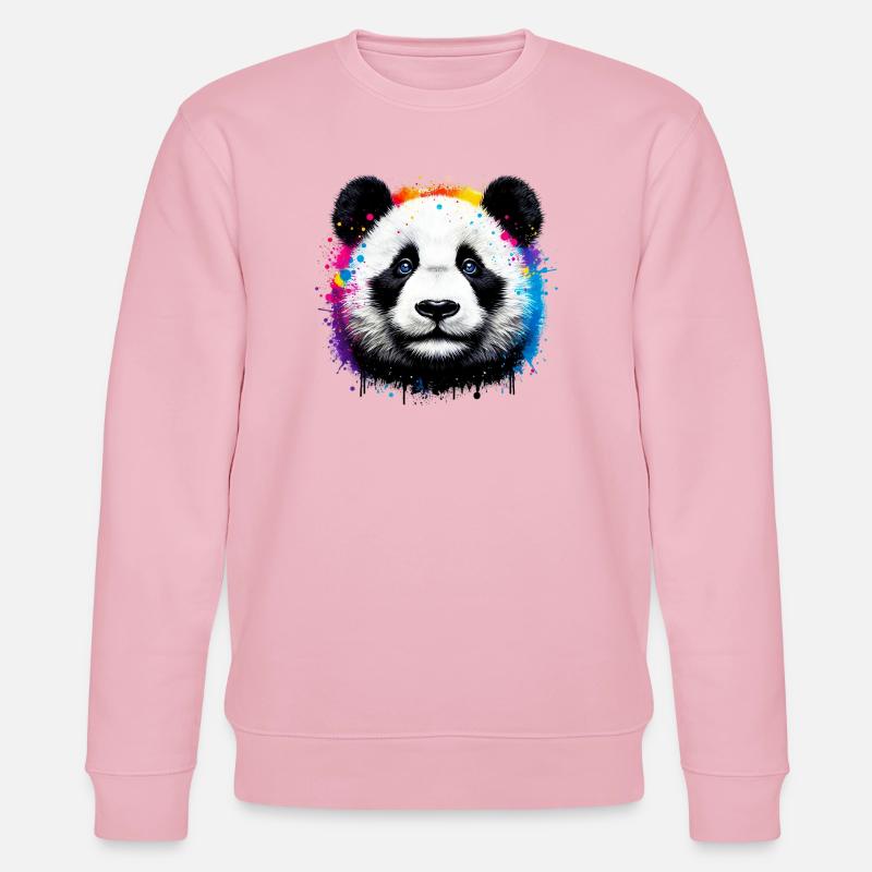 Panda - Sweat bio CHANGER Stanley/Stella Unisexe - rose pâle