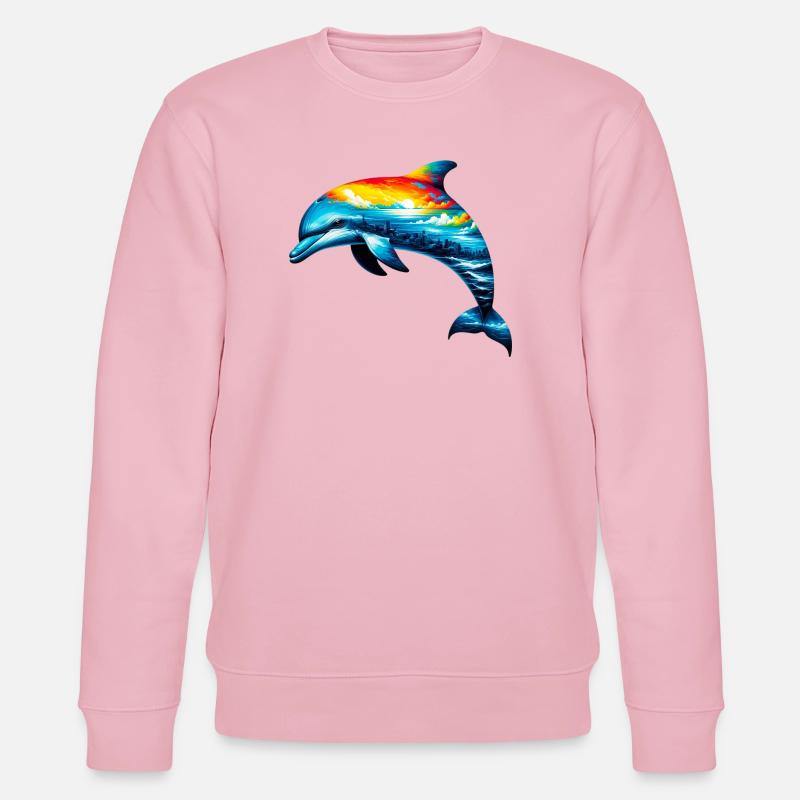 Delfin - Stanley/Stella Unisex Bio-Sweatshirt CHANGER  - Hellrosa