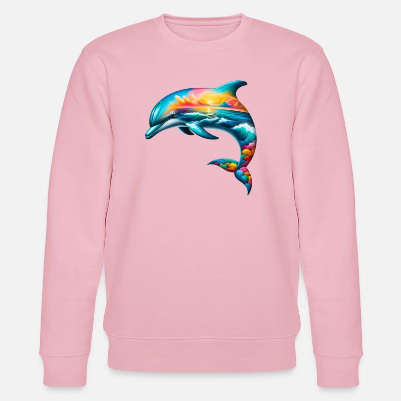 Delfin - Stanley/Stella Unisex Bio-Sweatshirt CHANGER  - Hellrosa