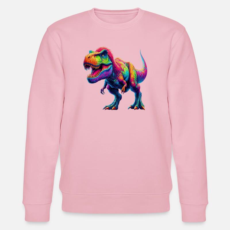 Dinosaurier - Stanley/Stella Unisex Bio-Sweatshirt CHANGER - Hellrosa