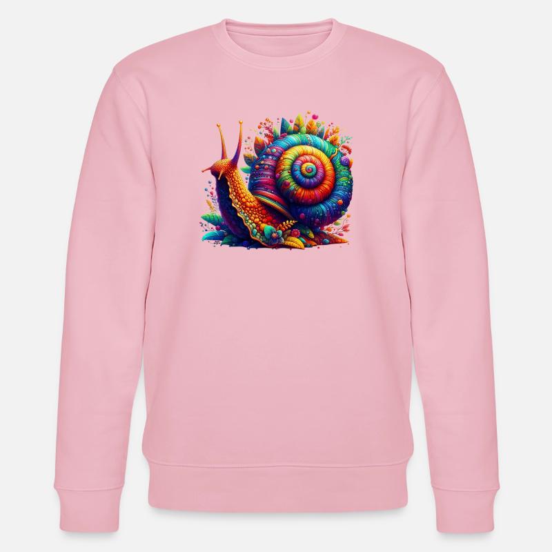 Schnecke - Stanley/Stella Unisex Bio-Sweatshirt CHANGER  - Hellrosa