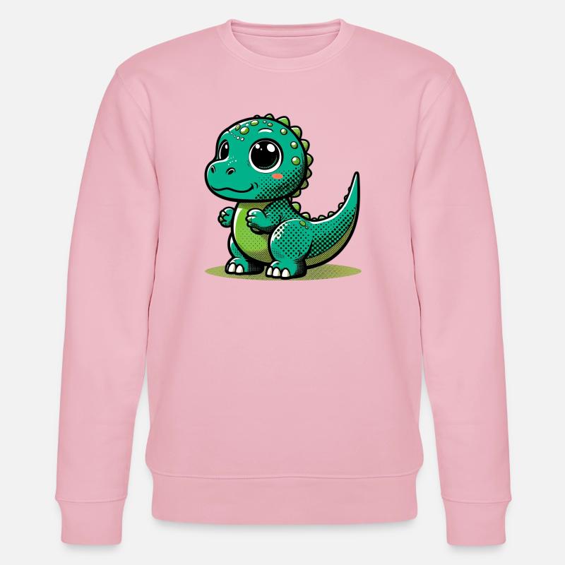 Dinosaurier - Stanley/Stella Unisex Bio-Sweatshirt CHANGER  - Hellrosa
