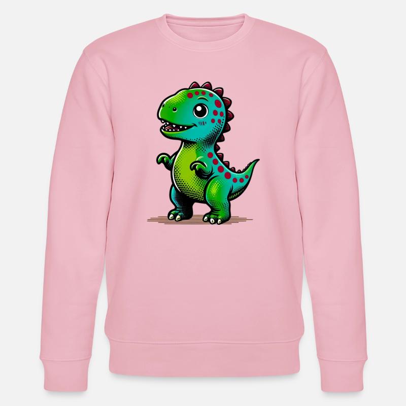 Dinosaurier - Stanley/Stella Unisex Bio-Sweatshirt CHANGER  - Hellrosa