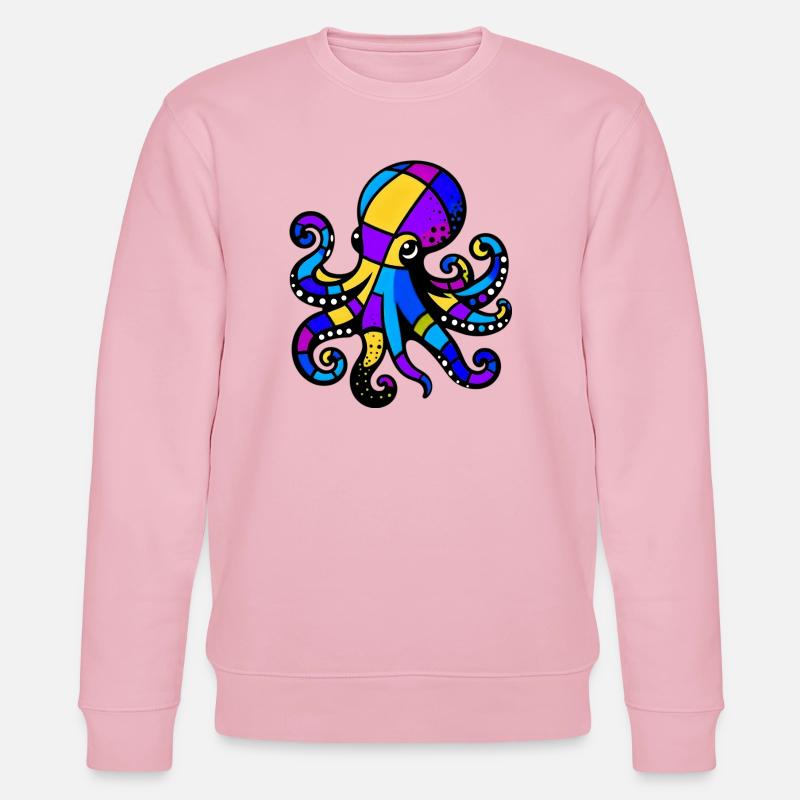 Krake - Stanley/Stella Unisex Bio-Sweatshirt CHANGER  - Hellrosa