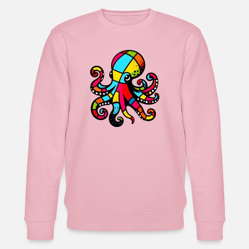 Krake - Stanley/Stella Unisex Bio-Sweatshirt CHANGER  - Hellrosa