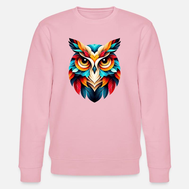 Eule - Stanley/Stella Unisex Bio-Sweatshirt CHANGER  - Hellrosa