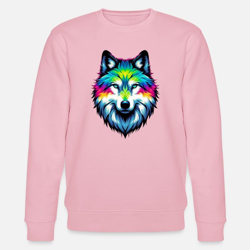 Wolf - Stanley/Stella CHANGER Unisex Organic Sweatshirt - cotton pink