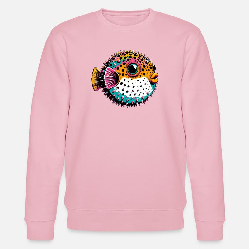 Kugelfisch - Stanley/Stella Unisex Bio-Sweatshirt CHANGER  - Hellrosa
