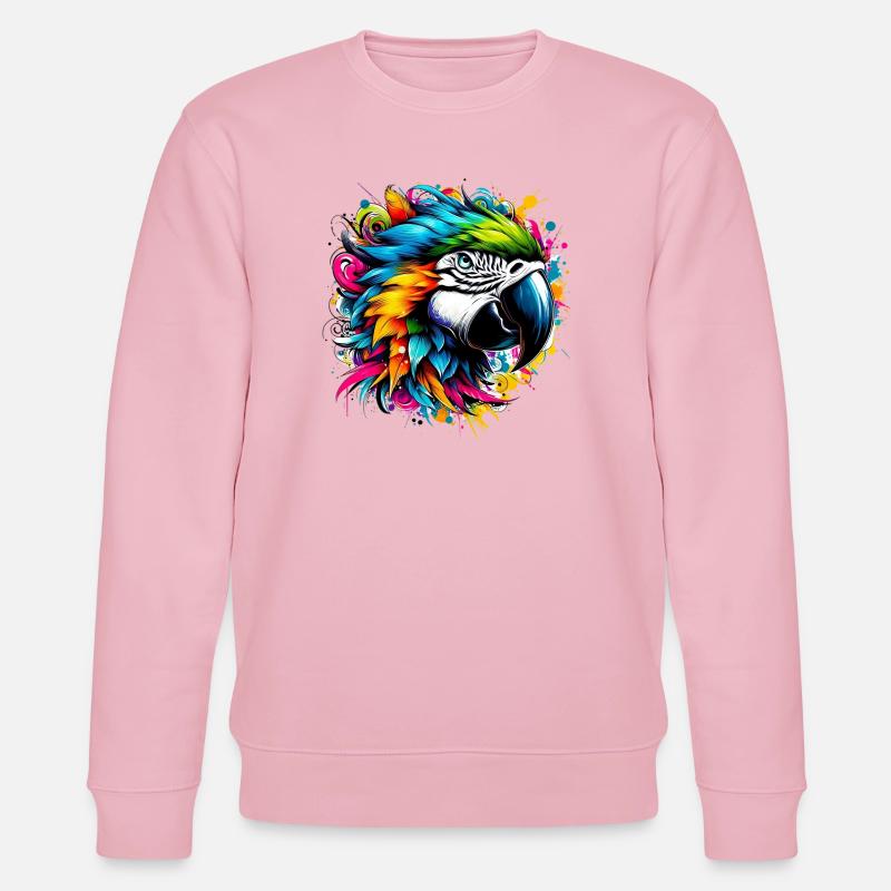 Papagei - Stanley/Stella Unisex Bio-Sweatshirt CHANGER  - Hellrosa
