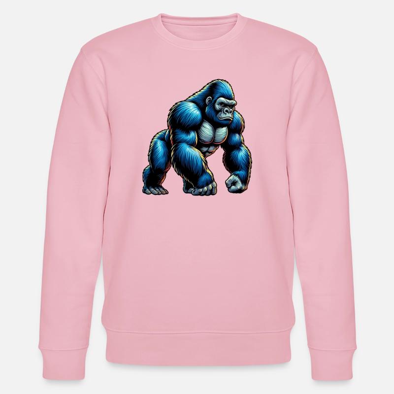 Gorilla - Stanley/Stella Unisex Bio-Sweatshirt CHANGER  - Hellrosa