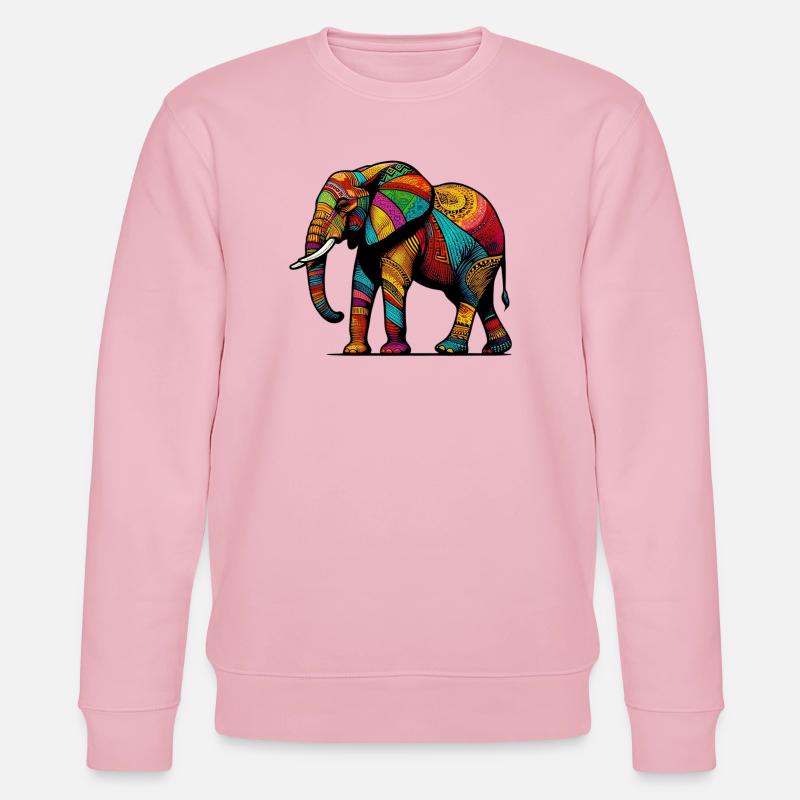 Elefant - Stanley/Stella Unisex Bio-Sweatshirt CHANGER  - Hellrosa