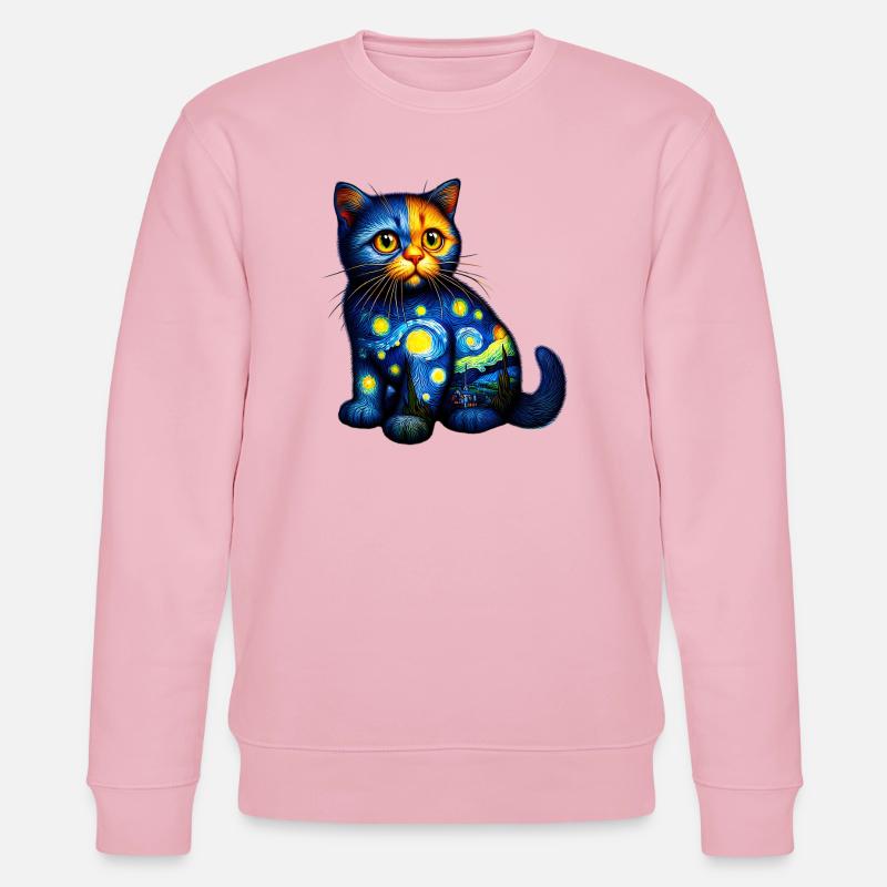 Katze - Stanley/Stella Unisex Bio-Sweatshirt CHANGER  - Hellrosa
