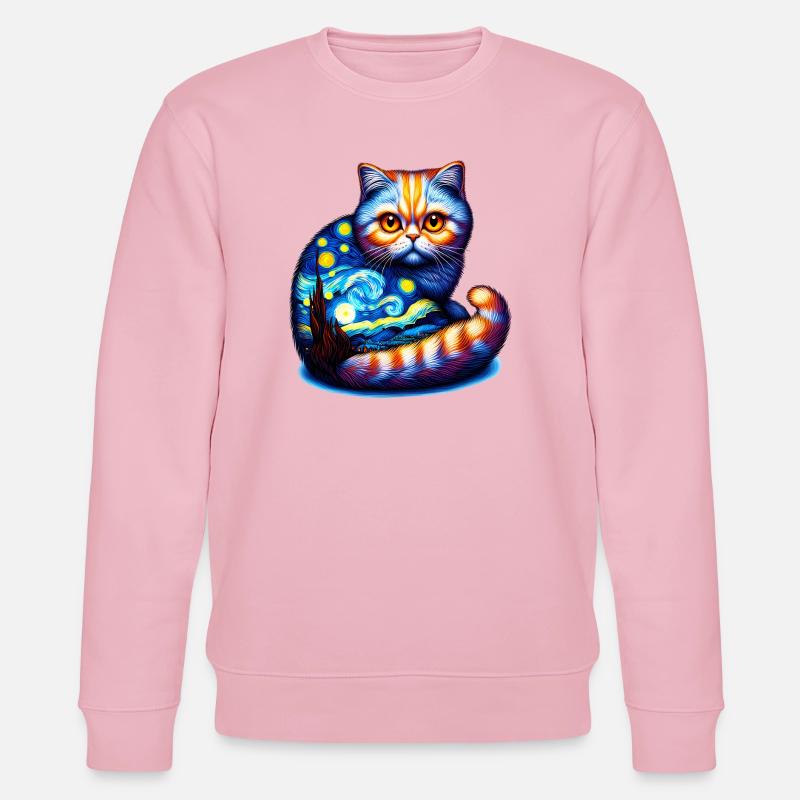 Chat - Sweat bio CHANGER Stanley/Stella Unisexe - rose pâle