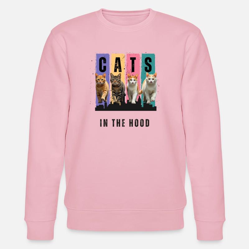 Chats dans le capot - Sweat bio CHANGER Stanley/Stella Unisexe - rose pâle