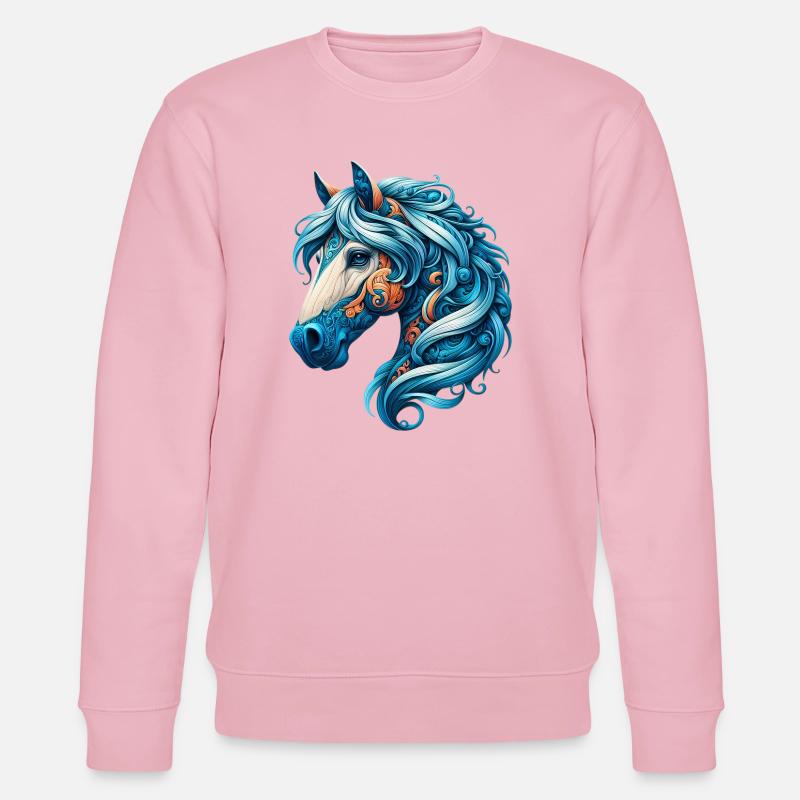 Pferd - Stanley/Stella Unisex Bio-Sweatshirt CHANGER  - Hellrosa