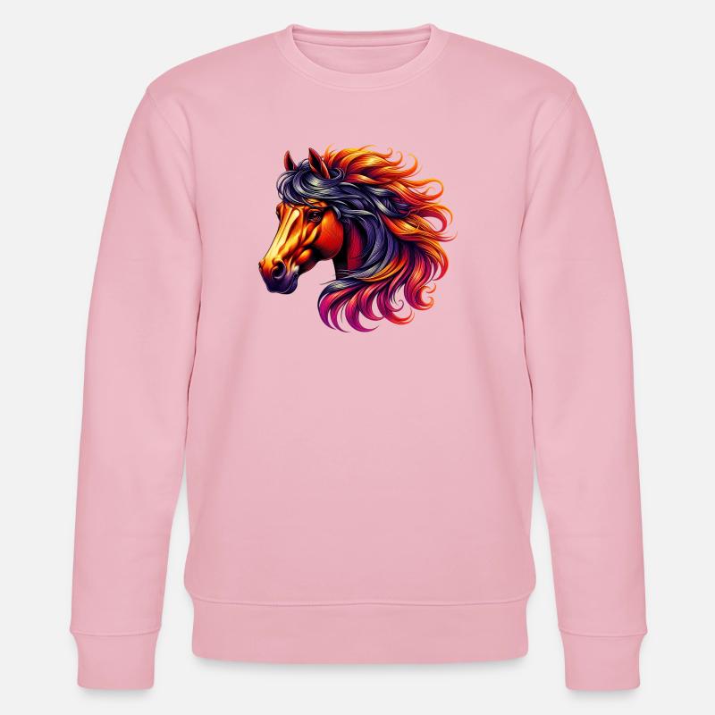 Pferd - Stanley/Stella Unisex Bio-Sweatshirt CHANGER  - Hellrosa
