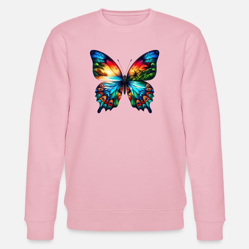 Papillon - Sweat bio CHANGER Stanley/Stella Unisexe - rose pâle