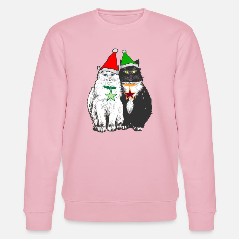 LES CHATS DE NOËL - Sweat bio CHANGER Stanley/Stella Unisexe - rose pâle
